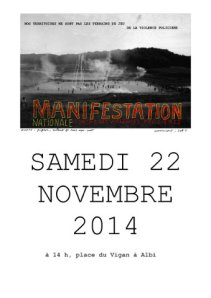 APPEL MANIFESTATION DU SAMEDI 22 NOVEMBRE 2014 (visuel + texte)